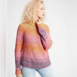 GAP Multicolor Cowl Neck Sweater